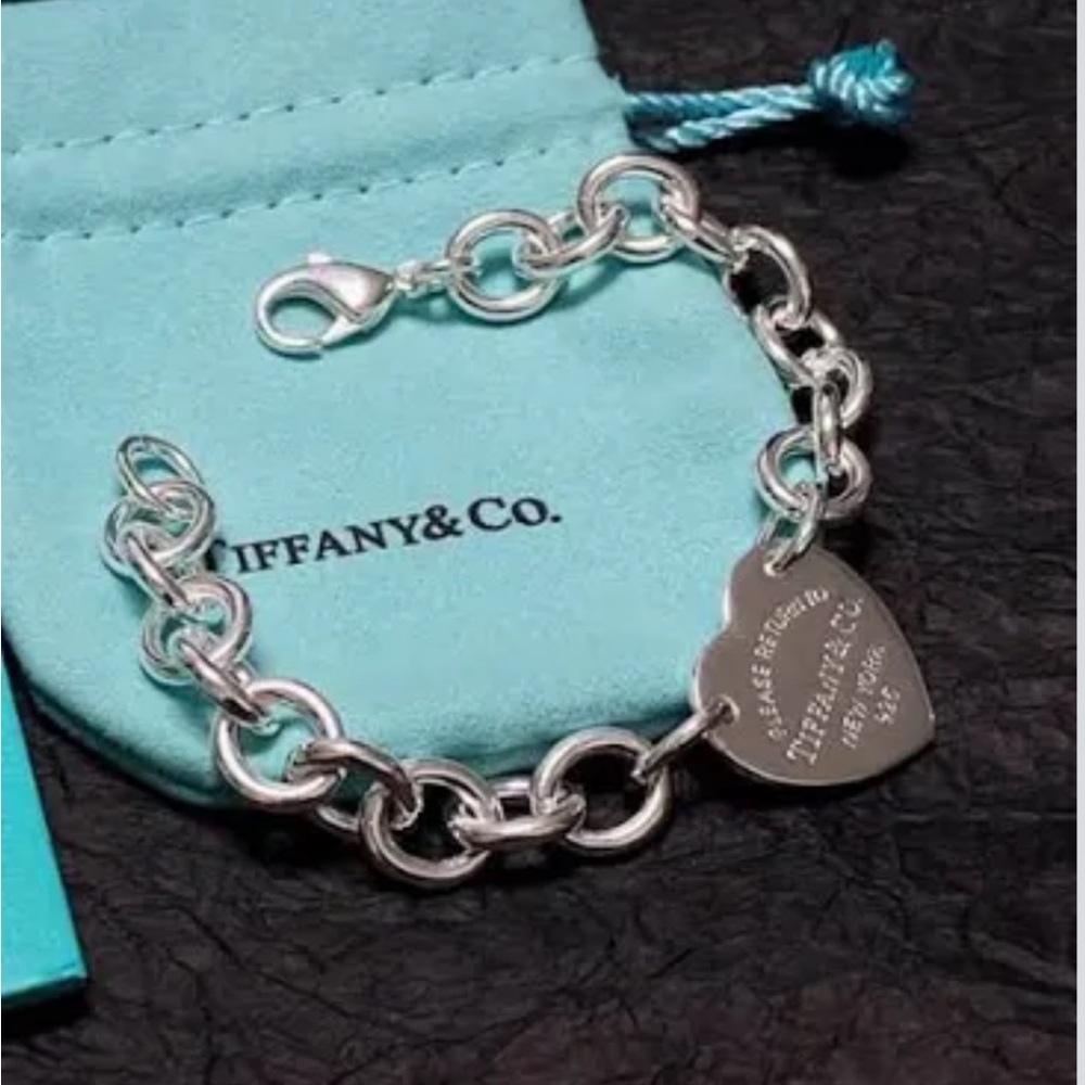 Tiffany & Co. Silver Heart Charm Bracelet